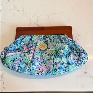 Lilly Pulitzer Blue and Pink Floral Bag